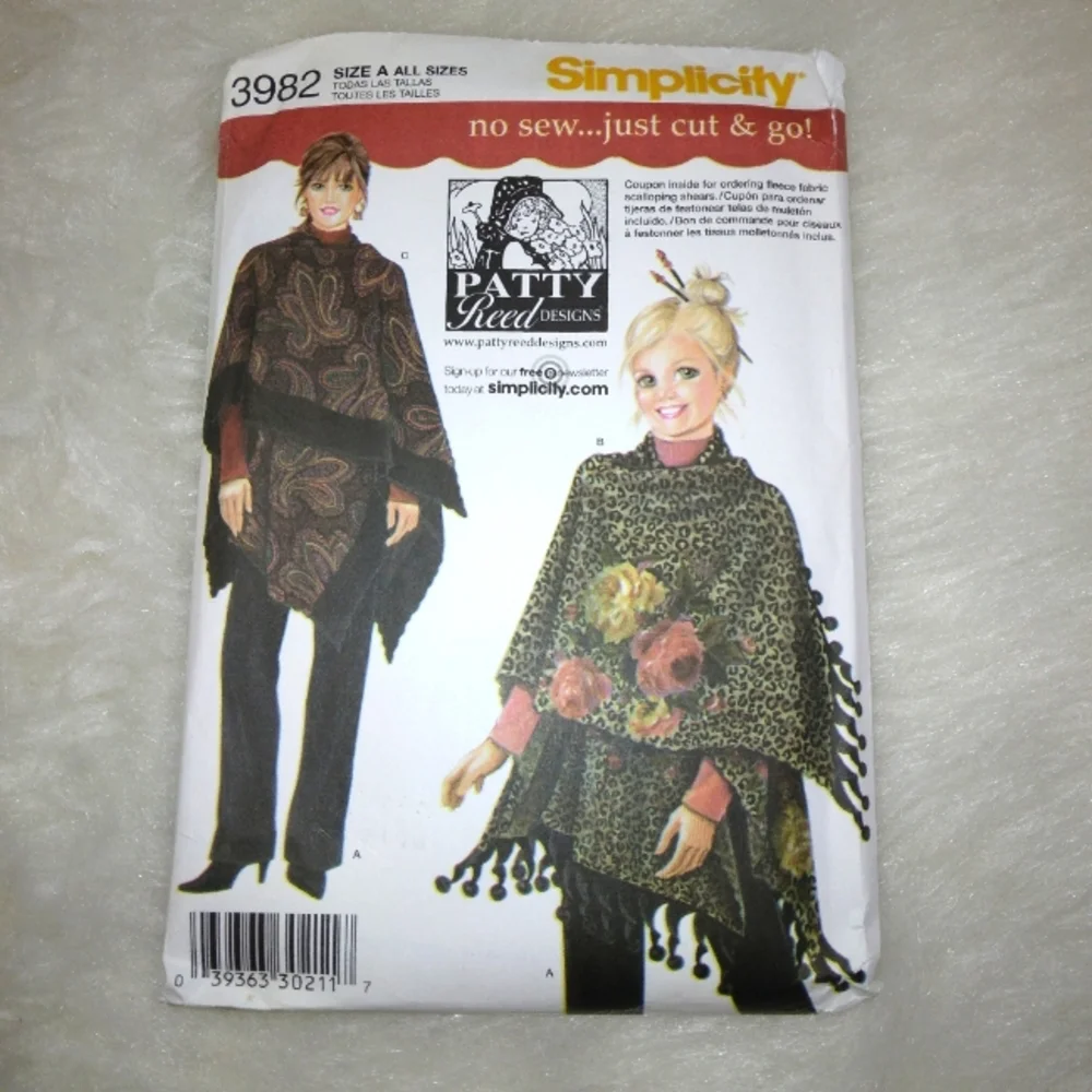Simplicity 3982 Girl's & Misses Pants & No Sew Wrap